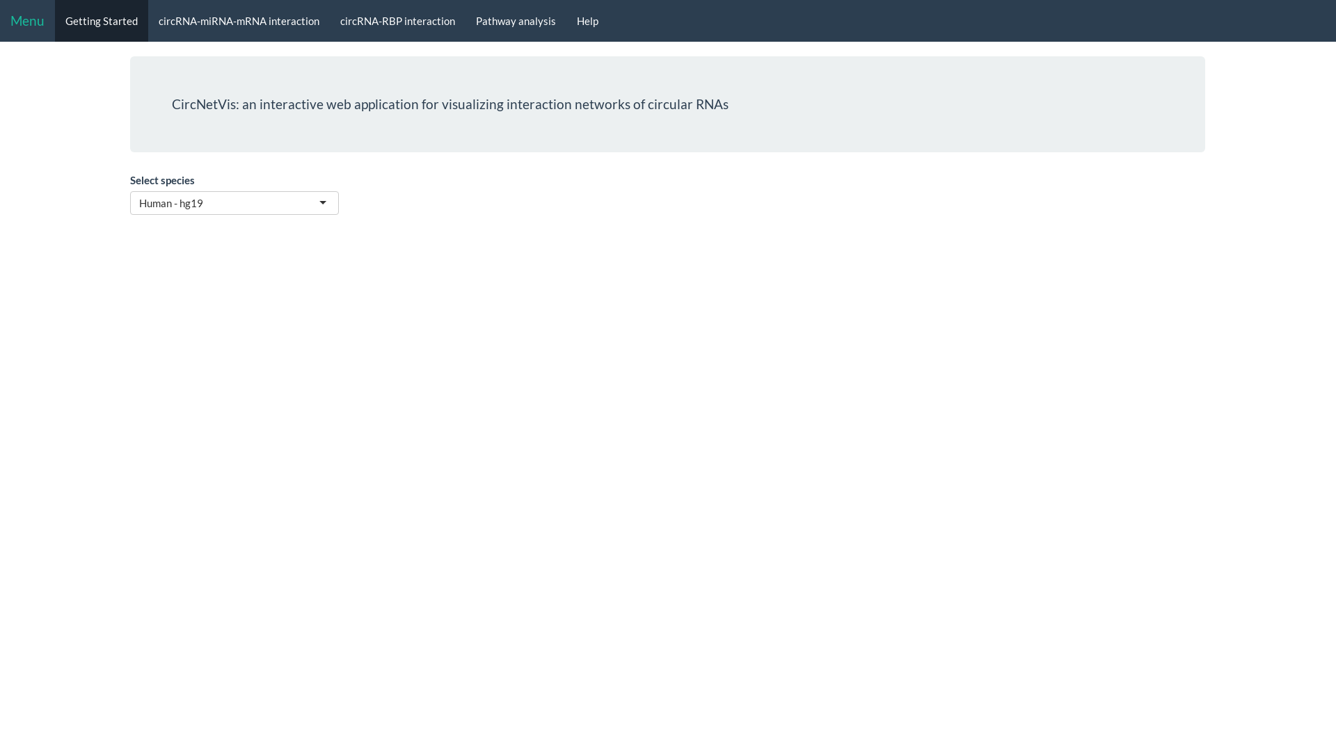 CircNetVis: an interactive web application for visualizing interaction ...