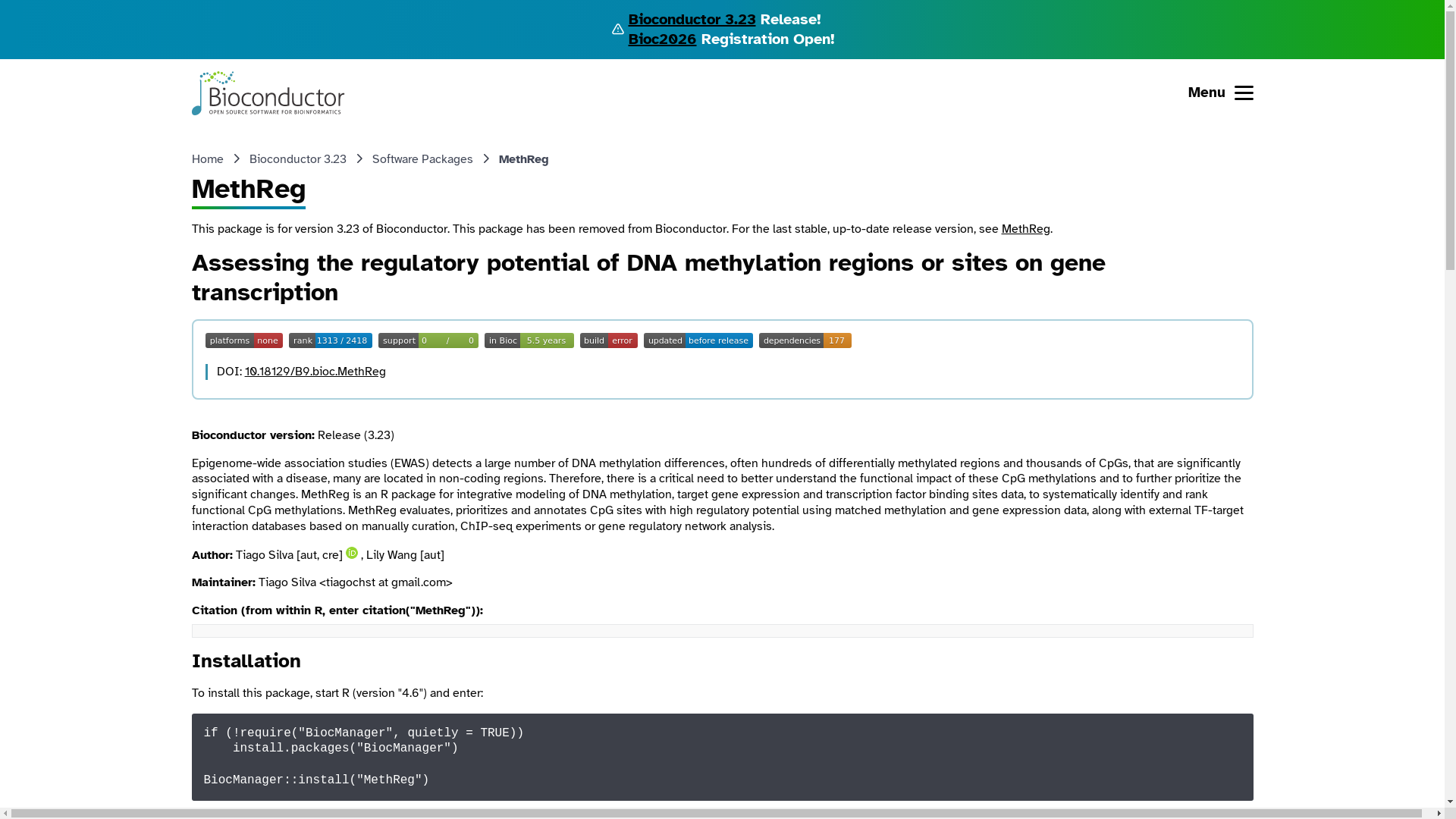 MethReg: estimating the regulatory potential of DNA methylation in gene ...
