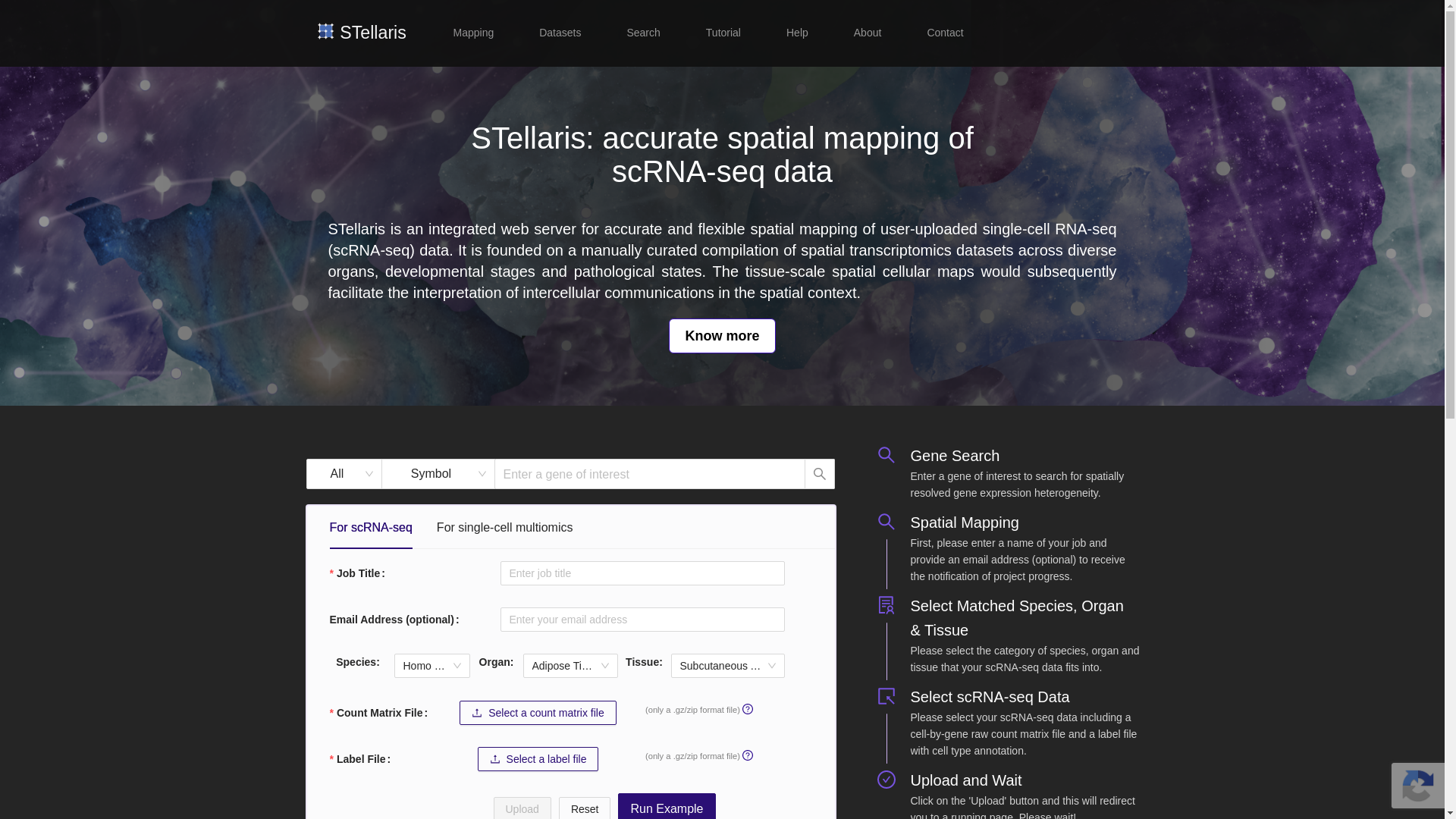 STellaris: a web server for accurate spatial mapping of single cells ...
