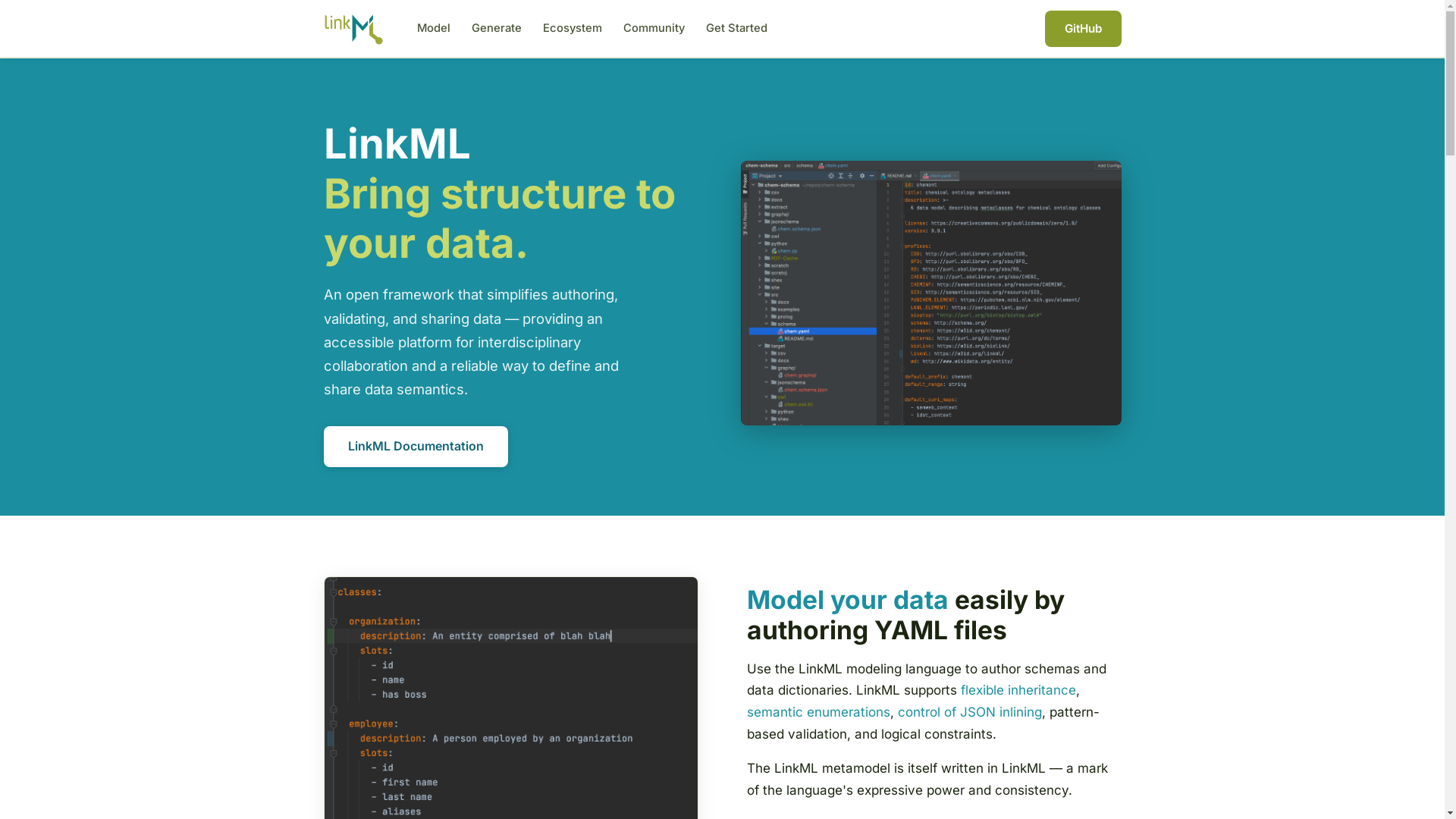 LinkML: an open data modeling framework. | BioTreasury