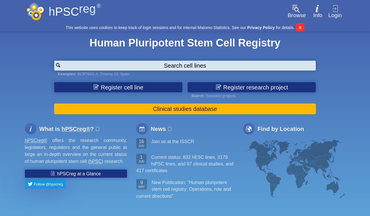 hPSCreg: Access to stem cell data and registration of pluripotent cell ...
