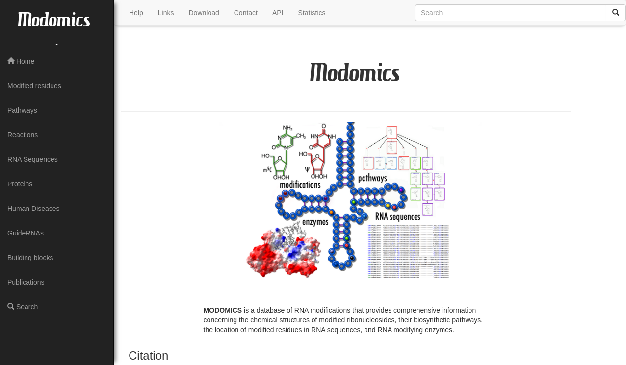 MODOMICS: An Operational Guide to the Use of the RNA Modification ...