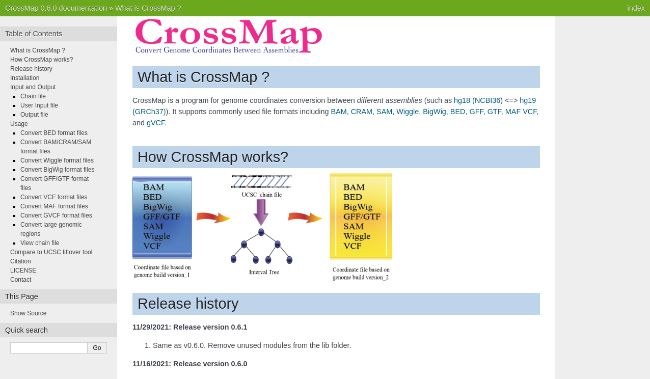CrossMap: A versatile tool for coordinate conversion between genome ...
