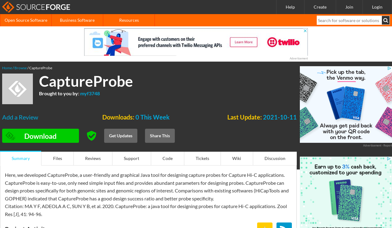 Two Probe Java CaptureProbe: A Java tool for designing probes for capture Hi-C ...