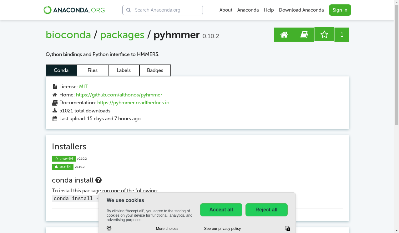 PyHMMER: Python library binding to HMMER for efficient sequence ...