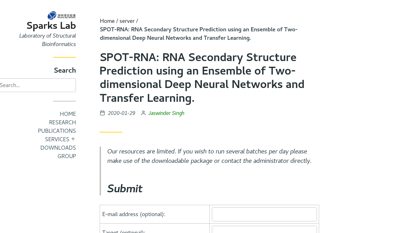 SPOT-RNA: RNA secondary structure prediction using an ensemble of two ...