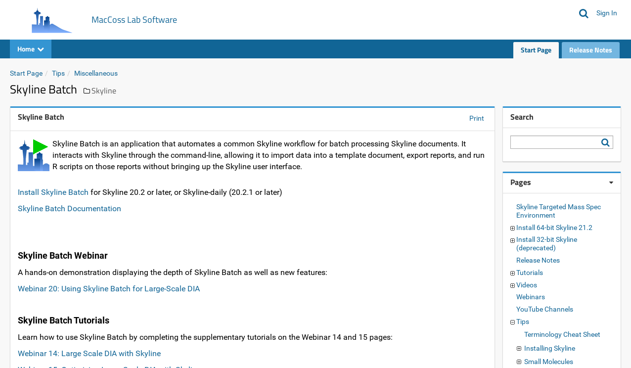 Skyline Batch: An Intuitive User Interface for Batch Processing with ...